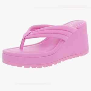 Pink Leather Platform Sandal from Jessica Simpson
Puffy thong Kemnie Wedge
